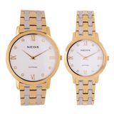  Đồng Hồ Cặp Neos N-30922 Sapphire Full Đen Chính Hãng 