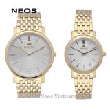  Đồng Hồ Đôi Neos N-40577 Sappire Dây Thép 