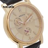  Đồng Hồ 5 Kim Nam Neos N-40642M Sapphire Dây Da 