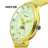  Đồng Hồ Lịch Tuần Trăng Nam Dây Lưới Neos N-40668M Sapphire 