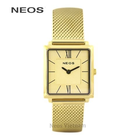 đồng hồ mặt vuông nữ neos n-40674l dây lưới