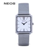  Đồng Hồ Mặt Vuông Nữ Neos N-40674L Sapphire Dây Lưới 