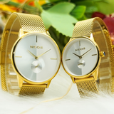  Đồng Hồ Đôi Tình Nhân Neos N-40679 Sapphire Dây Lưới Chính Hãng 