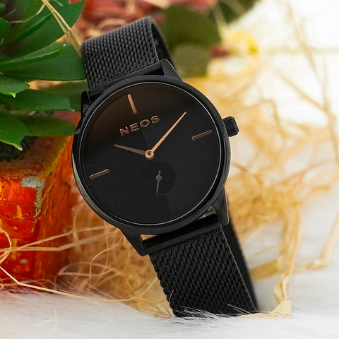 đồng hồ nữ dây lưới neos n-40679l sapphire bảo hành chính hãng 5 năm