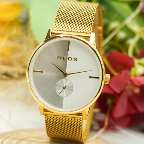 đồng hồ nam dây lưới neos n-40679m sapphire bảo hành chính hãng