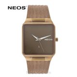  Đồng Hồ Mặt Vuông Nam Neos N-40704M Sapphire Dây Lưới 
