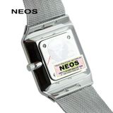  Đồng Hồ Mặt Vuông Nam Neos N-40704M Sapphire Dây Lưới 