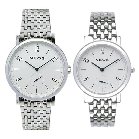  Đồng Hồ Cặp Tình Nhân Neos N-40728 Sapphire Dây Thép 