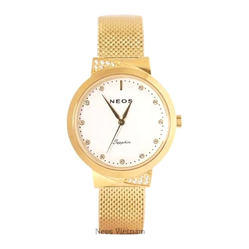  Đồng Hồ Nữ Neos N-40745AL Sapphire Dây Lưới Chính Hãng 