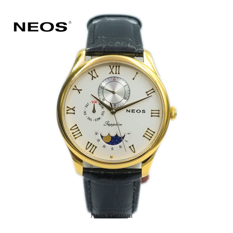  Đồng Hồ Nam Dây Da Lịch Tuần Trăng Neos N-40749M Sapphire Bảo Hành Chính Hãng 5 Năm 