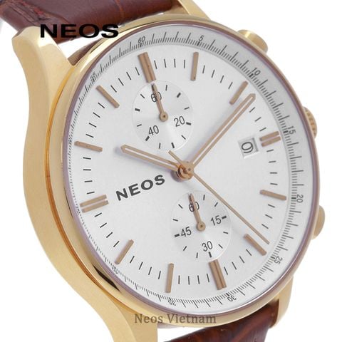 đồng hồ 5 kim nam dây da neos n-50551m