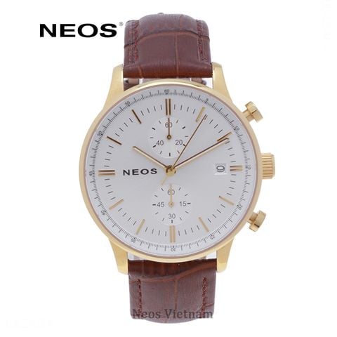 đồng hồ 5 kim nam dây da neos n-50551m