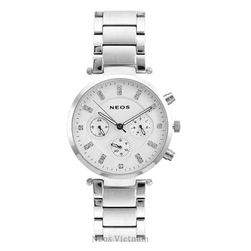  Đồng Hồ Nữ Chính Hãng Neos N-50559L Sapphire Dây Thép Bạc 