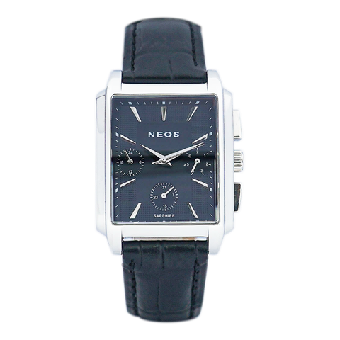  Đồng Hồ Nam Mặt Vuông Neos N-50561M Sapphire Dây Da Chính Hãng 