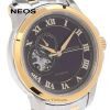  Đồng Hồ Cơ Nam Neos N-90110M Dây Thép Bạc Phối Vàng 