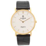  Đồng Hồ Nam Dây Da Sunrise 737SWP Sapphire Chính Hãng 