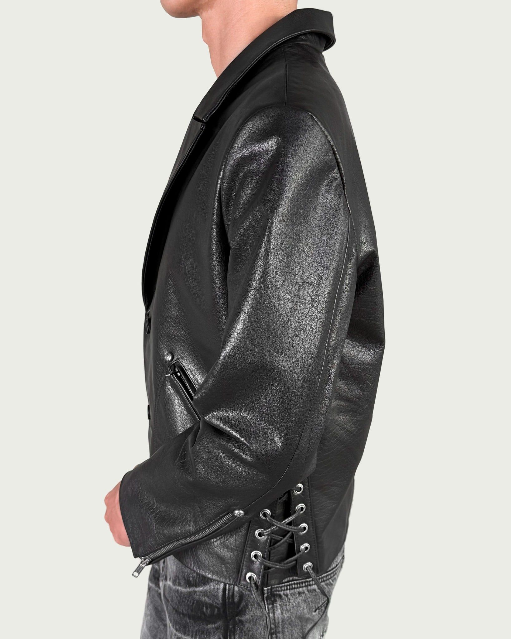 ALCYUS | LEATHER BLAZER