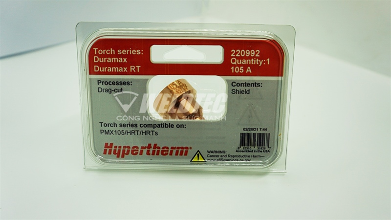 Chụp bảo vệ bép plasma PMX105 220992 Hypertherm