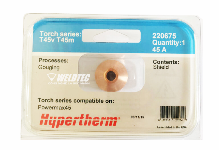 Chụp bảo vệ bép cắt plasma PWX 45 220675 Hypertherm