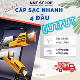  Cáp Sạc Nhanh Đa Năng 4 Đầu - C-L, C-C, USB-C, USB-L Tối Đa 65W | Cáp 4 in 1 Pixitek 