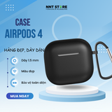  Vỏ đựng ốp case Airpods 4 Silicon trơn nhiều màu 