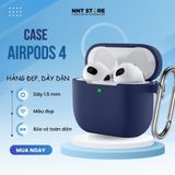  Vỏ đựng ốp case Airpods 4 Silicon trơn nhiều màu 