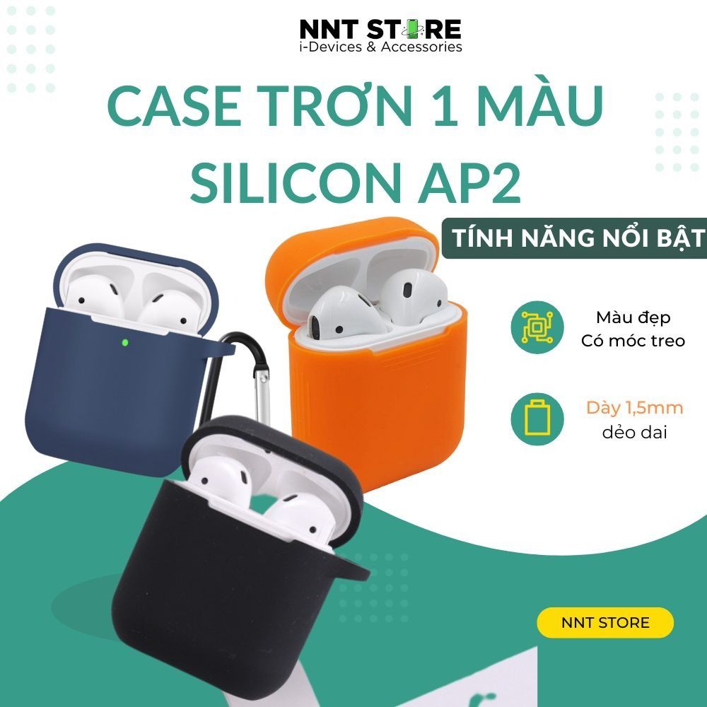 hộp vỏ đựng tai nghe Vỏ Bảo Vệ Hộp Sạc Tai Nghe Kết Nối Bluetooth Bằng Silicon Kèm Móc