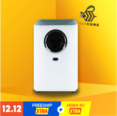  Máy chiếu BeeCube Xtreme - Độ sáng cực lớn, độ phân giải Full HD 1080P - Máy chiếu 4k, chiếu phim sử dụng cho điện thoại 