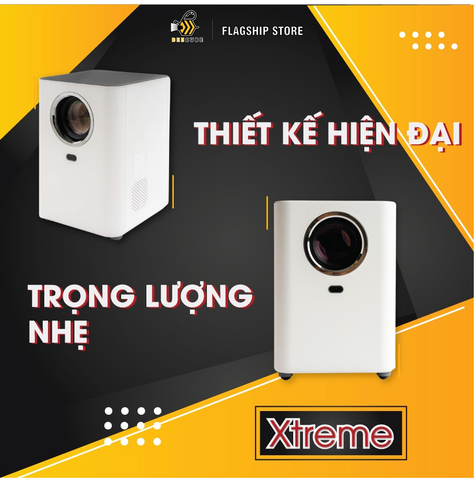  Máy chiếu BeeCube Xtreme - Độ sáng cực lớn, độ phân giải Full HD 1080P - Máy chiếu 4k, chiếu phim sử dụng cho điện thoại 