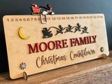 Sliding Santa Sleigh Countdown Sign