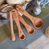 PERSONALISED WOODEN MEASURING SPOONS - WGH46