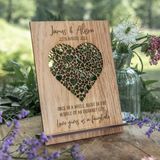 PERSONALISED WOODEN HEART DECORATIVE FRAME - WGH64