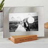 SILVER PHOTO FRAME WITH PERSONALISED STAND - WGH72