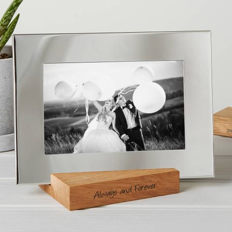 SILVER PHOTO FRAME WITH PERSONALISED STAND - WGH72
