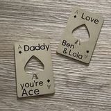 PERSONALISED ACE OF SPADES METAL BOTTLE OPENER - WGH63