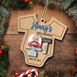 Personalized Baby's First Christmas Wood Ornament