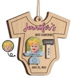 Personalized Baby's First Christmas Wood Ornament
