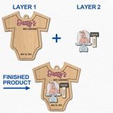 Personalized Baby's First Christmas Wood Ornament