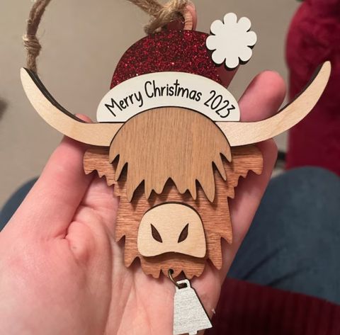  Highland Cow Ornament 