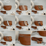 Leather fanny pack for women