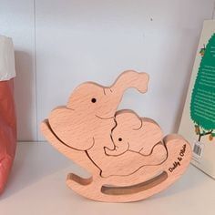  PERSONALISED WOODEN ELEPHANT - WGH36 