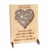 PERSONALISED WOODEN HEART DECORATIVE FRAME - WGH64
