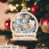 Baby's First Christmas Ornament 2023, Custom baby's first Christmas present