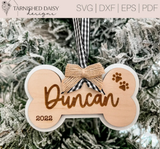 Dog Bone Christmas Ornament