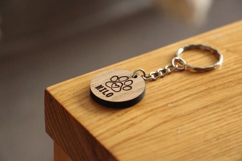 Personalised Paw Print Keyring