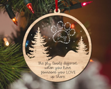 Dog memoral Paw Print Xmas Tree