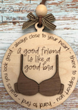 Friend like a bra ornament
