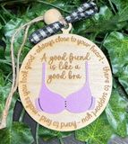 Friend like a bra ornament