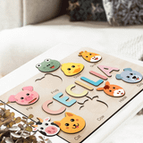 Custom Handmade Name Puzzle with Animals, Personalized Birthday Gift for Kids, Christmas Gifts for Toddlers, Unique New Baby Gift, Wood Toy