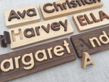 Wooden Name Puzzle, Custom Name Puzzle, Heirloom Quality Natural Hardwoods